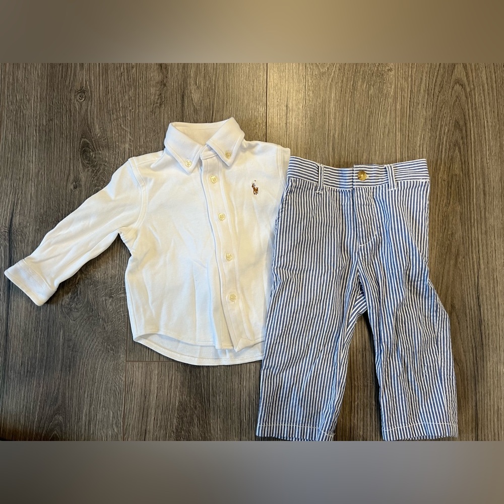 Ralph Lauren Seersucker Pant Set